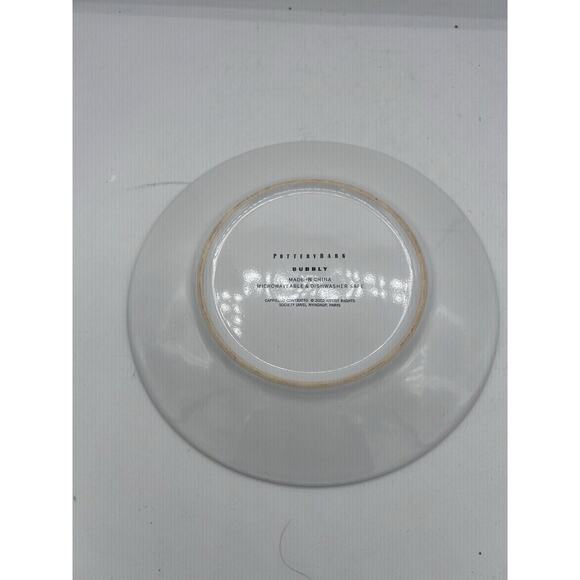 Pottery Barn 3 Cocktail Plates Bubbly Ceramic French 8” Contratto Champagne - Picture 9 of 12